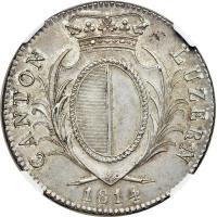 Switzerland - Luzern. 4 Franken, 1814. NGC AU55 - 2