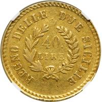 Italian States - Naples. 40 Lire, 1813. NGC EF - 2