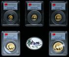 China. Prestige Panda First Strike Set: 500, 200, 100, 50 and 20 Yuan, 2011. PCGS UNC
