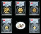 China. Prestige Panda First Strike Set: 500, 200, 100, 50 and 20 Yuan, 2010. PCGS MS70