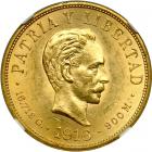 Cuba. 10 Pesos, 1916. NGC AU