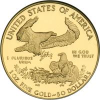 1987-W $50 Gold Eagle. NGC PF70 - 2