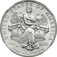 2006-W $100 Platinum Eagle. NGC MS70 - 2