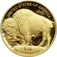 2009-W $50 Gold Buffalo. ANACS PF70 - 2