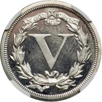 1869 Pattern Five Cents Nickel Plain Edge Judd-684 Pollock-763 Rarity 5. NGC PF64 - 2