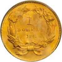 1861 $1 Gold Indian. PCGS MS65 - 2