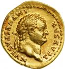 Titus, AD 79-81. Gold Aureus (7.35 g) minted at Rome in AD 75, while Caesar under Vespasian. EF