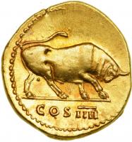 Titus, AD 79-81. Gold Aureus (7.35 g) minted at Rome in AD 75, while Caesar under Vespasian. EF - 2