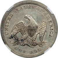 1849 Liberty Seated Dollar. NGC AU50 - 2