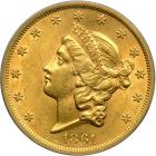 1861 $20 Liberty. PCGS AU58