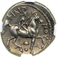 Kingdom of Macedon. Philip II, 359-336 BC. AR Tetradrachm (14.32 g) minted posthumously at Amphipolis, c. 323-315 BC - 2