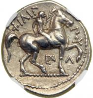 Kingdom of Macedon. Philip II, 359-336 BC. AR Tetradrachm (14.33 g) minted posthumously at Amphipolis, c. 323-315 BC - 2