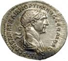 Trajan, AD 98-117. AR Denarius minted at Rome, AD 114-117. MS