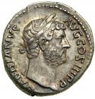 Hadrian, AD 117-138. AR Denarius minted at Rome, AD 134-138. EF
