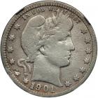 1901-S Barber Quarter Dollar