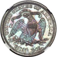 1868 Liberty Seated Quarter Dollar. NGC PF64 - 2