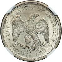 1875-S Twenty Cents. NGC MS62 - 2