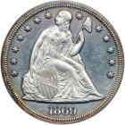 1869 Liberty Seated Dollar. PCGS PF61