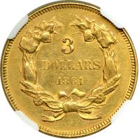 1861 $3 Gold - 2