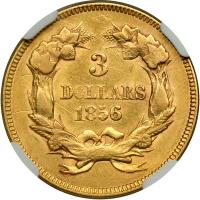 1856 $3 Gold - 2
