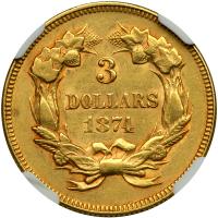 1874 $3 Gold - 2