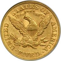 1873 $5 Liberty. Closed 3. PCGS AU58 - 2