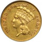 1859 $3 Gold. PCGS AU50
