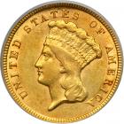 1854 $3 Gold. PCGS AU53