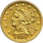 1851-D $2.50 Liberty. PCGS EF40