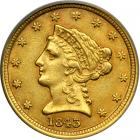 1843-D $2.50 Liberty. Small D. PCGS AU53