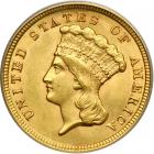 1854 $3 Gold. PCGS MS62