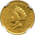 1855-C $1 Gold Indian