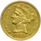 1843-D $5 Liberty. Medium D. PCGS AU53