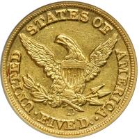 1849-D $5 Liberty. PCGS AU53 - 2