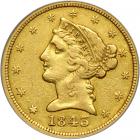 1843-D $5 Liberty. Medium D. PCGS EF40