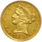 1843-D $5 Liberty. Medium D. PCGS AU50