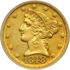 1848-D $5 Liberty. PCGS AU53