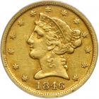 1846-D/D $5 Liberty. PCGS EF45