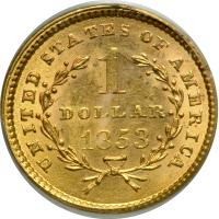 1853 $1 Gold Liberty. PCGS MS63 - 2