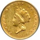 1854 $1 Gold Indian. PCGS AU53