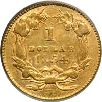 1854 $1 Gold Indian. PCGS AU53 - 2