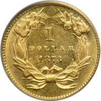 1873 $1 Gold Indian. Open 3. PCGS MS62 - 2