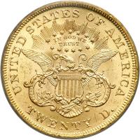 1873 $20 Liberty. Open 3. PCGS MS62 - 2
