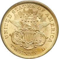 1873 $20 Liberty. Open 3. PCGS MS62 - 2
