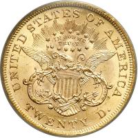 1873 $20 Liberty. Open 3. PCGS MS62 - 2