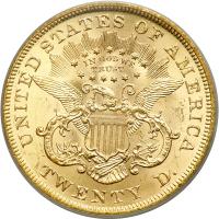 1873 $20 Liberty. Open 3. PCGS MS62 - 2