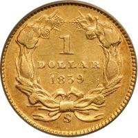 1859-S $1 Gold Indian. PCGS EF45 - 2