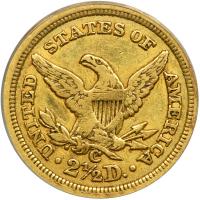 1843-C $2.50 Liberty. Large date, plain 4. PCGS EF40 - 2