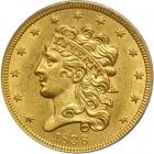 1838 $5 Classic Head. PCGS AU58