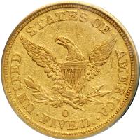 1843-O $5 Liberty. Large letters. PCGS EF45 - 2